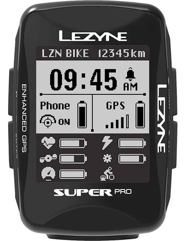 Велоомп'ютер Lezyne Super Pro GPS HR Loaded чорний