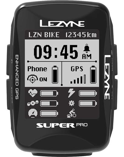Велоомп'ютер Lezyne Super Pro GPS HR Loaded чорний