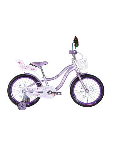 Велосипед  18" Formula ALICIA розмір 9" бузковий з багажником для ляльок, з крилом та з кошиком