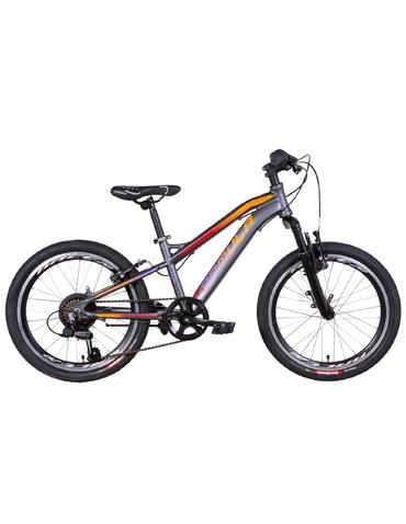 Велосипед 20" Formula BLACKWOOD 1.0 AM Vbr 11,5" антрацитово-помаранчевий із фіолетовим 2021