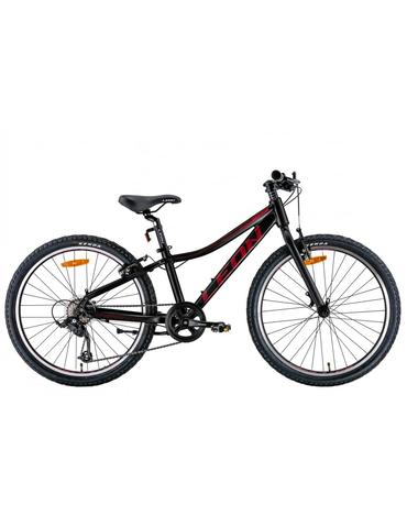 Велосипед 24" LEON JUNIOR VBR 2022 12" чорний з червоним