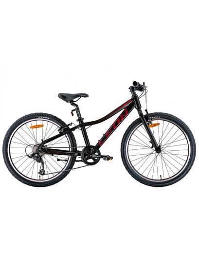 Велосипед 24" LEON JUNIOR VBR 2022 12" чорний з червоним