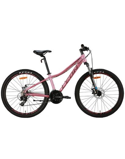 Велосипед алюміній 26" Leon SUPER JUNIOR AM DD рама-13" рожевий з чорним (матовий) 2024