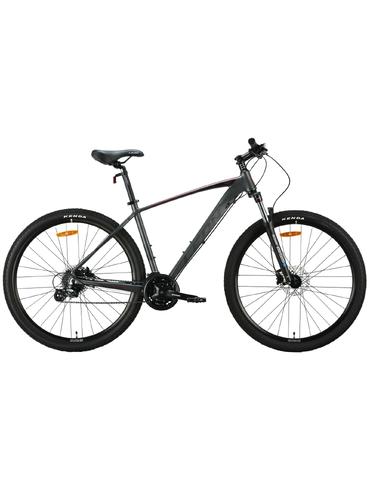Велосипед алюміній 29" Leon TN-80 AM Hydraulic lock out HDD рама-19" графітовий з чорним та червоним