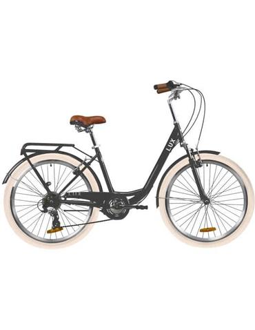 Велосипед Dorozhnik 26" LUX AM Vbr тріскачка, антрацитовий 17" (м) з багажником 2020