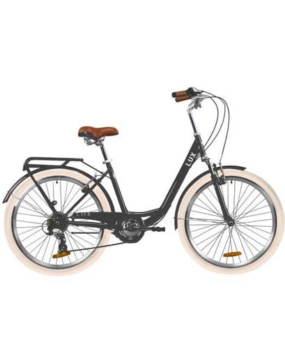 Велосипед Dorozhnik 26" LUX AM Vbr тріскачка, антрацитовий 17" (м) з багажником 2020