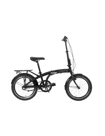 Велосипед Dorozhnik ONYX 20" чорний 12,5" 2020 з багажником (планет.)