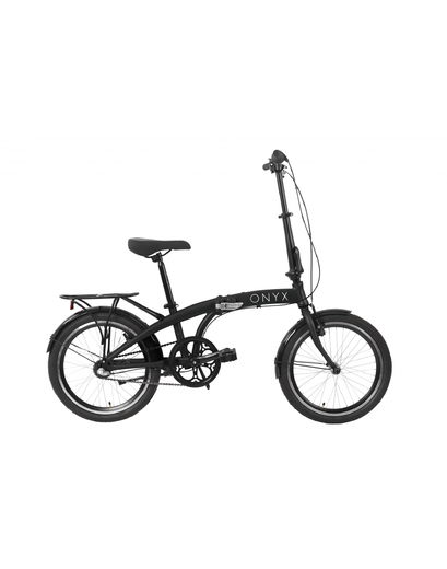Велосипед Dorozhnik ONYX 20" чорний 12,5" 2020 з багажником (планет.)