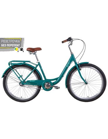 Велосипед Dorozhnik RUBY 26" смарагдовий 17" М  з багажником 2021 планет.