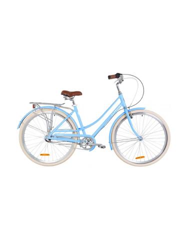 Велосипед Dorozhnik SAPPHIRE 28" альпійський блакитний 19" 2020 з багажником (планет.)