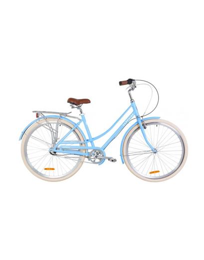 Велосипед Dorozhnik SAPPHIRE 28" альпійський блакитний 19" 2020 з багажником (планет.)