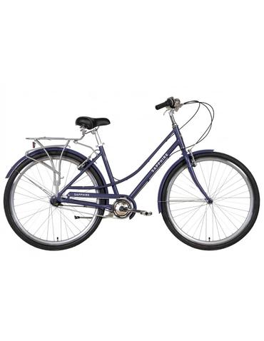 Велосипед Dorozhnik SAPPHIRE 28" фіолетовий 19" 2022 з багажником (планет.)