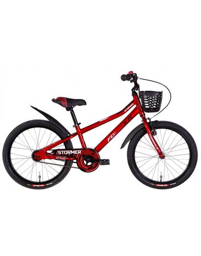 Велосипед Formula STORMER 20" чорний з жовтим 10" з кошиком