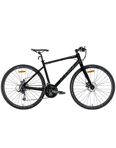 Велосипед Leon HD-80 DD 28" чорний білий з червоним 21" 2022