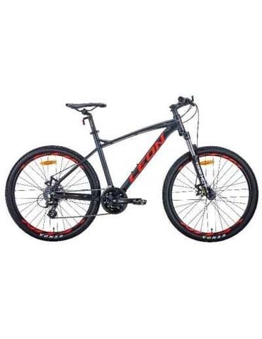 Велосипед Leon HT-90 AM DD 26" графітовий з червоним 16.5"