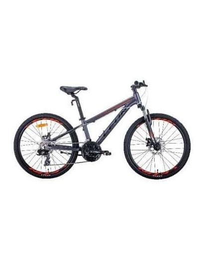 Велосипед Leon JUNIOR AM DD 24" антрацитовий з червоним 12"