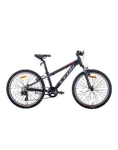 Велосипед Leon JUNIOR AM Vbr 24" антрацитовий з червоним 12"