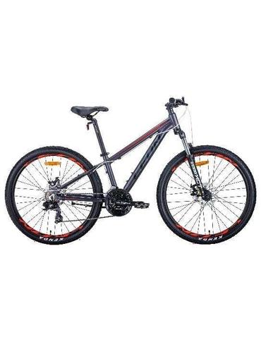 Велосипед Leon SUPER JUNIOR AM DD 26" антрацитовий з червоним 13"