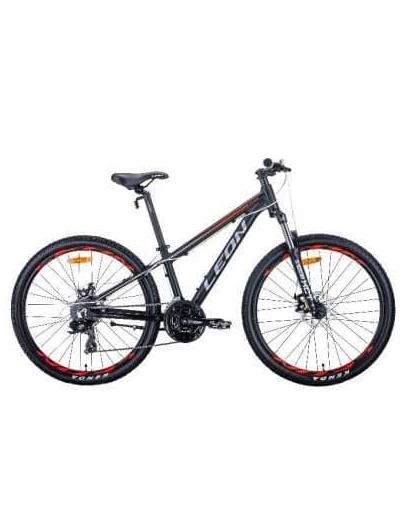 Велосипед Leon SUPER JUNIOR AM DD 26" чорно-помаранчевий з сірим 13"