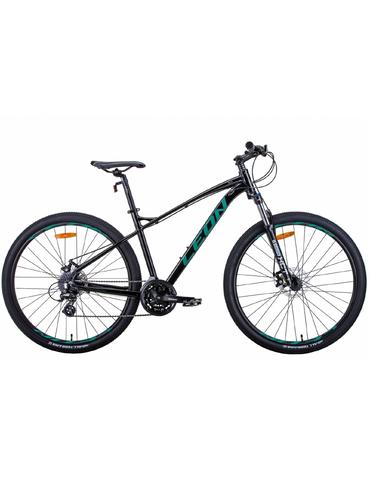 Велосипед Leon TN-90 AM DD 29" чорно-бірюзовий 18" 2021