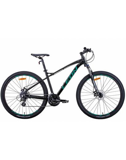 Велосипед Leon TN-90 AM DD 29" чорно-бірюзовий 20" 2021