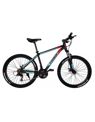 Велосипед Trinx MAJESTIC M100 26 16"(S)  Matt-Black-Red-Cyan