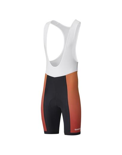 Велотруси чоловічі Shimano TEAM з лямками з памперсом чорний/червоний XXXL