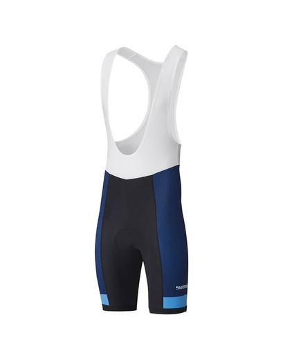 Велотруси чоловічі Shimano TEAM з лямками з памперсом чорний/синій XXL