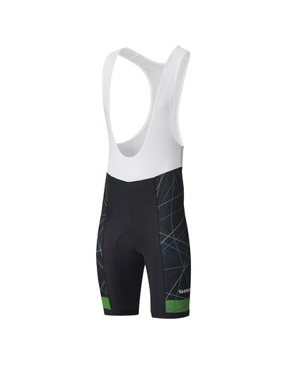 Велотруси чоловічі Shimano TEAM з лямками з памперсом зелений M