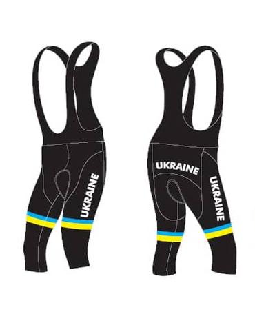 Велотруси з лямками Pro Ukraine 3/4 чорний/блакитний/жовтий M