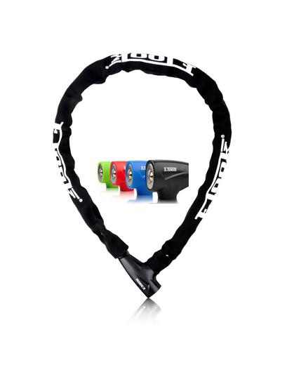 Велозамок ETOOK ET455 6 x 1000 мм ланцюговий червоний