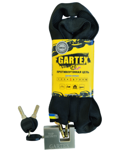 Велозамок Gartex S1 Light ланцюговий 1200 мм