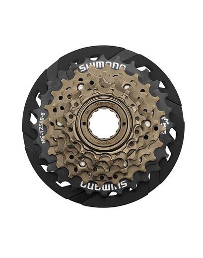 Вільнобіг Shimano 6шв, Tourney MF-TZ500, 14-28Т, захист спиць, срібл.