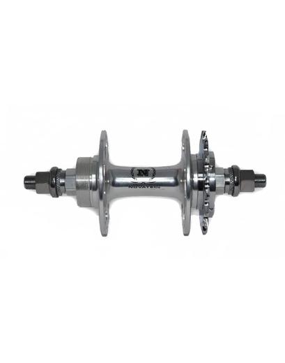 Втулка задня Novatec A166SBT/F Flip-Flop для фікса 32 отвори під V-brake сріблястий