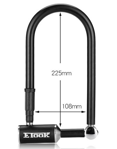 Замок скоба U-Lock ETOOK ET170L 13x108x225 мм