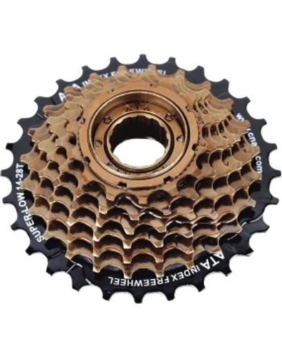 Зірка задня різьбова 8-рик Shunfeng FW30 чорно-коричнева (13-28T)