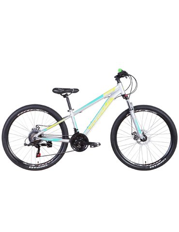 Велосипед 26" Formula MOTION AM DD 16" сріблясто-зелений із бірюзовим