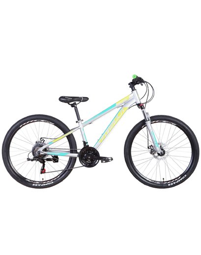 Велосипед 26" Formula MOTION AM DD 16" сріблясто-зелений із бірюзовим