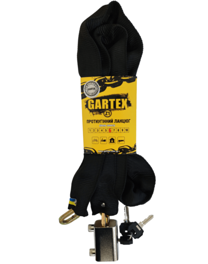 Велозамок Gartex S1 ланцюговий 1200 мм 002