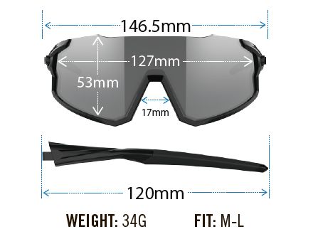 розміри спортивних окулярів тіфозі сташ