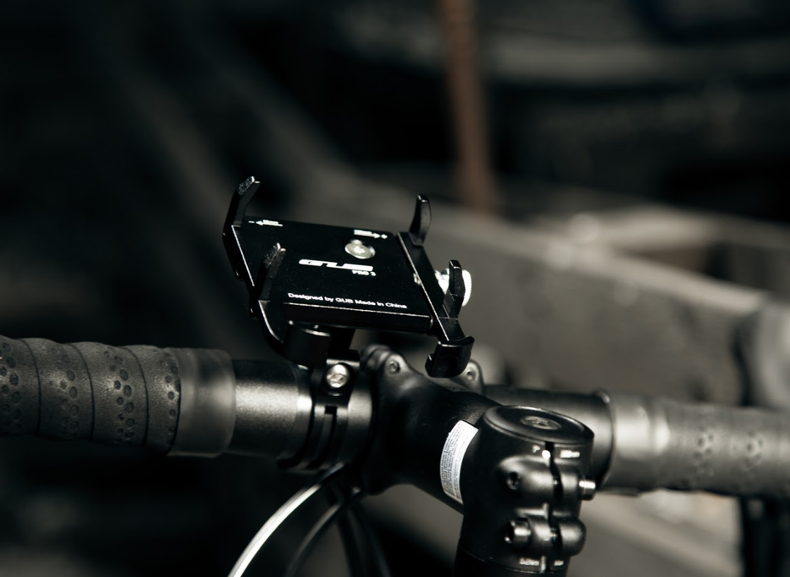 кріплення для телефона на руль велосипеда, Тримач гаджета GUB PRO-3 на кермо алюмінієвий для PowerBank/телефонів у чохлах